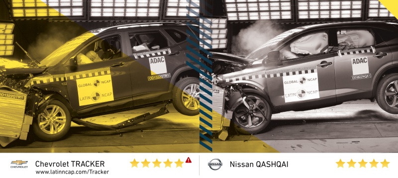 Chevrolet e Nissan se juntam ao novo clube 5 estrelas do Latin NCAP