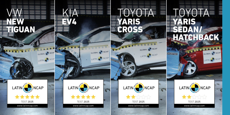 Top safety for Kia EV4 and Volkswagen New Tiguan, while Toyota disappoints with only two stars for Yaris Cross and Yaris Sedan/Hatchback